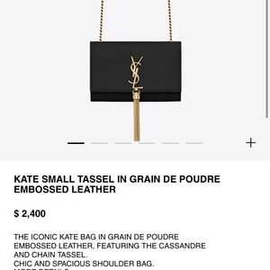 ysl kate small tassel in grain de poudre embossed leather